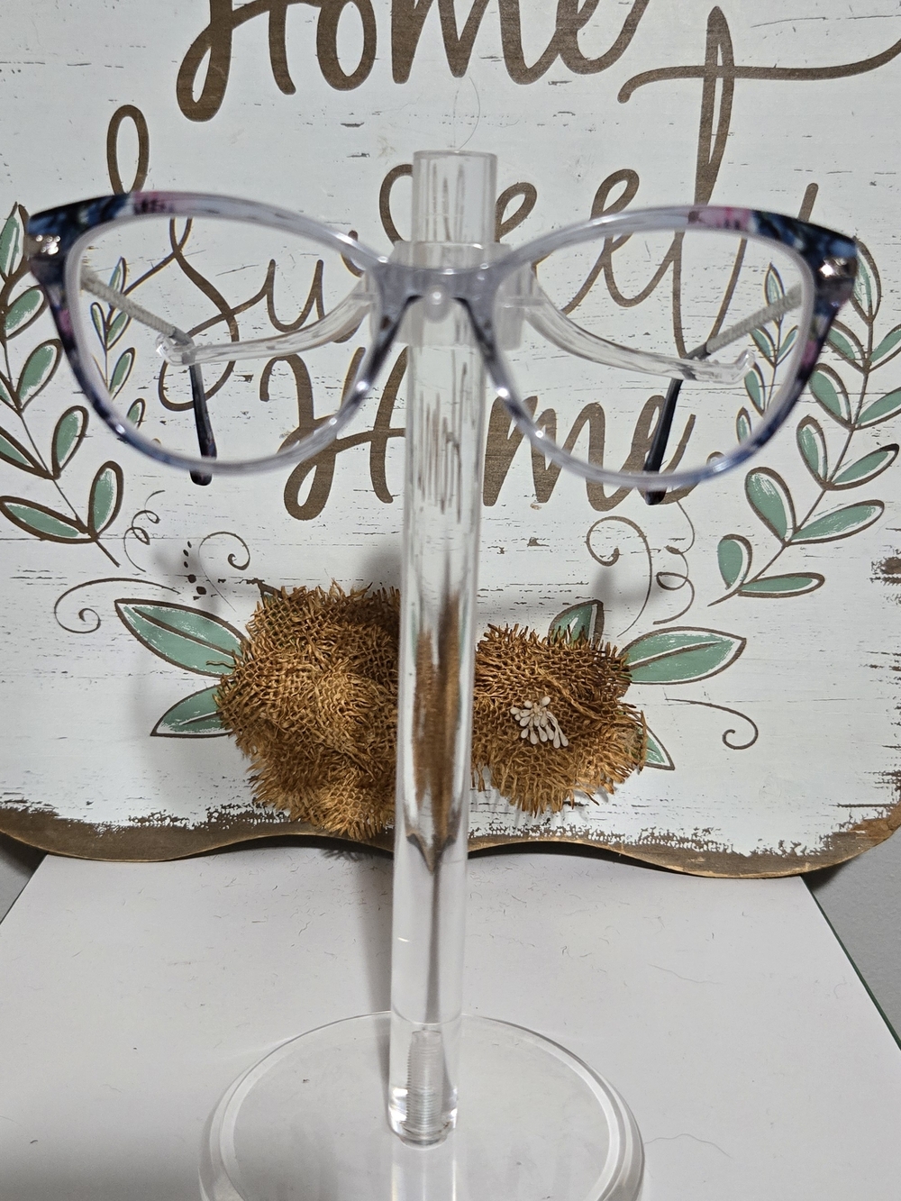 bebe Eyewear Frame  Purple Floral Accents